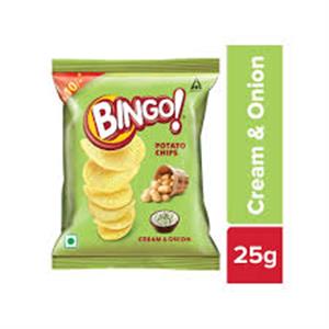 Bingo - Potato Chips - Cream & onion (2 * 25 g) , 2 PCS